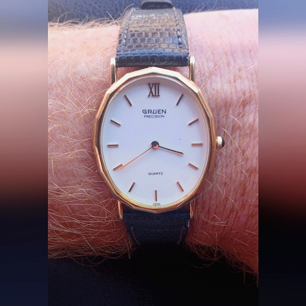 Gruen Precision Men's Watch - Gold and Black